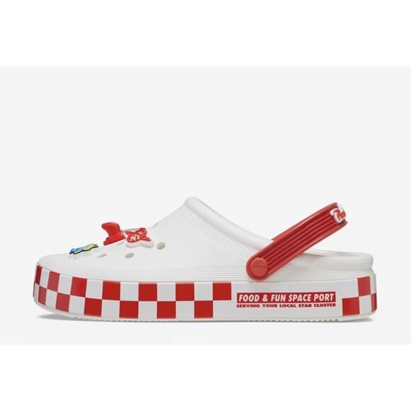 Crocs Disney Parks Toy Story Pizza Planet Men’s Size 7 Women’s 9 Shoes NIB - Picture 2 of 8